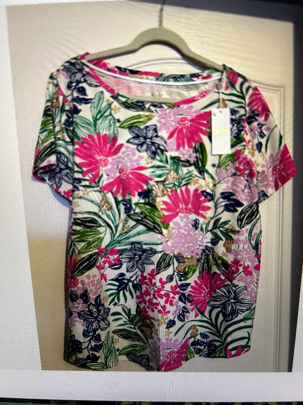 NEW LILLY PULITZER Key West Top Endless Summers Size Small Cotton Modal